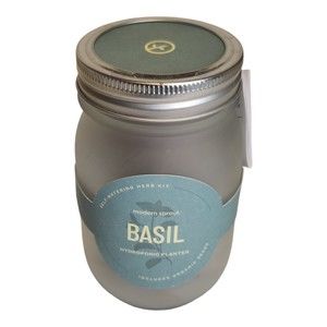 Basil Self-watering Herb Kit Modern Sprout Jar